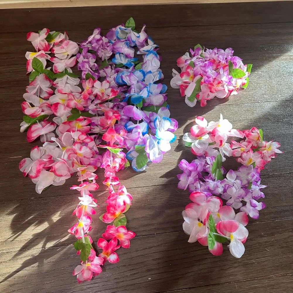Colorful Floral Lei Set
